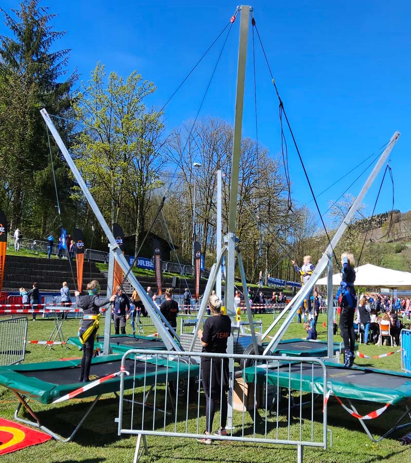 Bungee Trampolin 4-er Anlage 